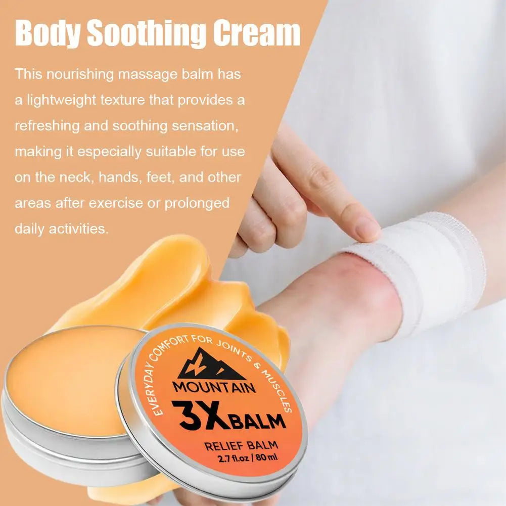 Mountain 3X Soothing Balm – Organic Arnica & Camphor Cream Soothing Body Balm Oasis Select