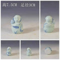 Porcelain Republic Of China Style Blue And White Zodiac Inkstone Tea Pet Study Room Desk Ornament Oasis Select Monkey