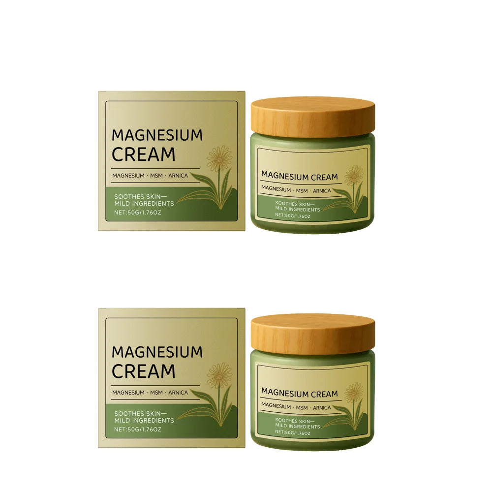 Magnesium Cream – Muscle Relief, Joint Comfort & Sleep Support Magnesium Body Cream Oasis Select 2pcs