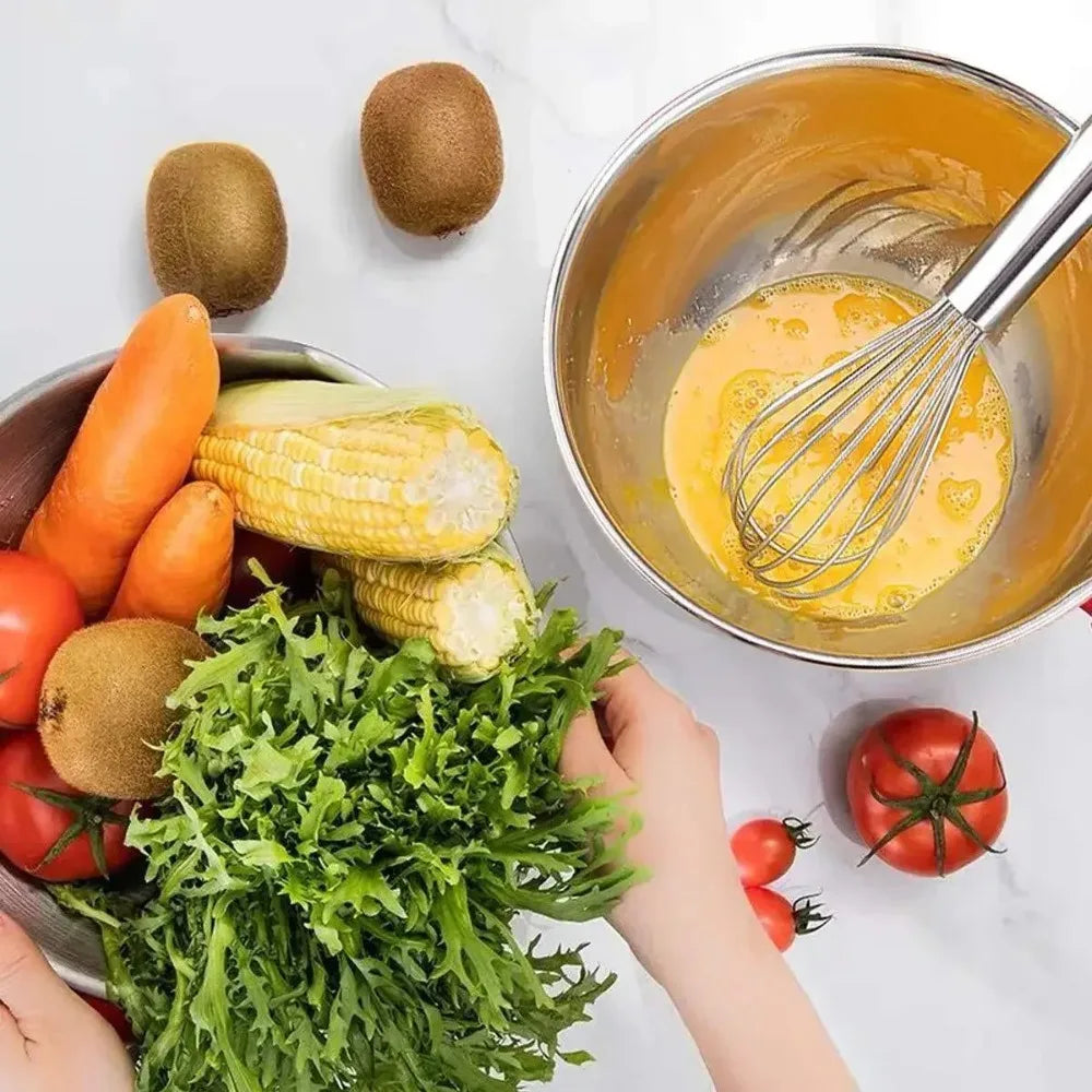 Stainless Steel Mixing Bowls with Lid & Non-Slip Silicone Base Stainless Steel Mixing Bowl Oasis Select