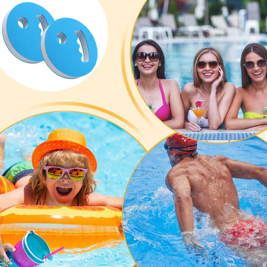 2Pcs Water Exercise Discs Swim Hand Disc Buoyancy Pool Exercise Swim Training Tool EVA Foam Aerobic Equipment Water Paddle Board Oasis Select