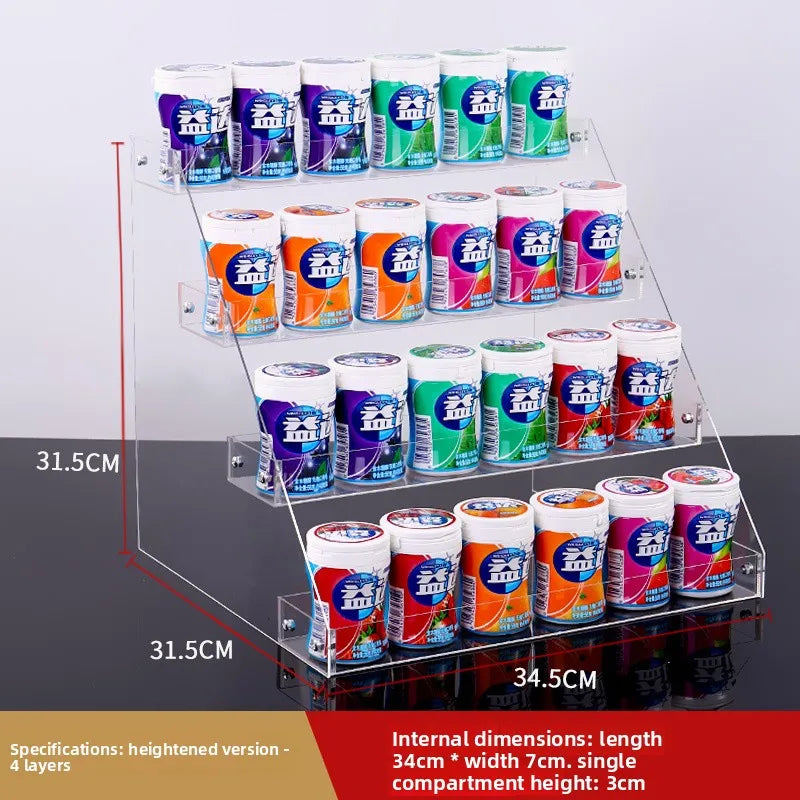 Multi-Layer Acrylic Desktop Display Rack & Organizer Shelf