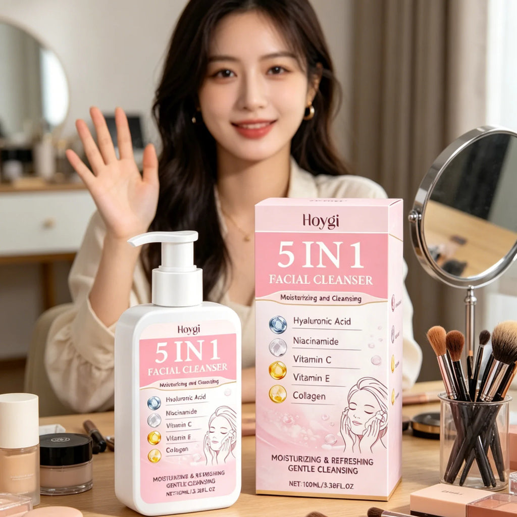 Hoygi 5-in-1 Facial Cleanser – Oil Control & Brightening Foam Facial Cleanser Oasis Select
