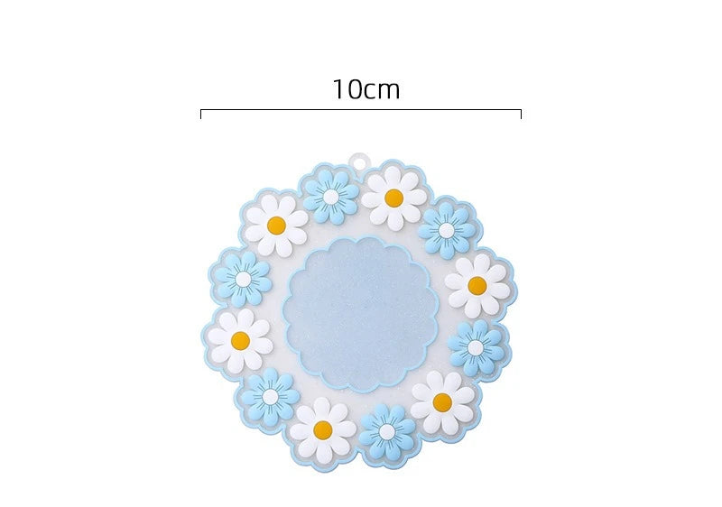 1 set Flower Silicone Heat Insulation Mat Daisy Coaster Pot Bowl Plate Pad High Temperature Resistant Non Slip Table Placemat Oasis Select biue-S as shown Flower