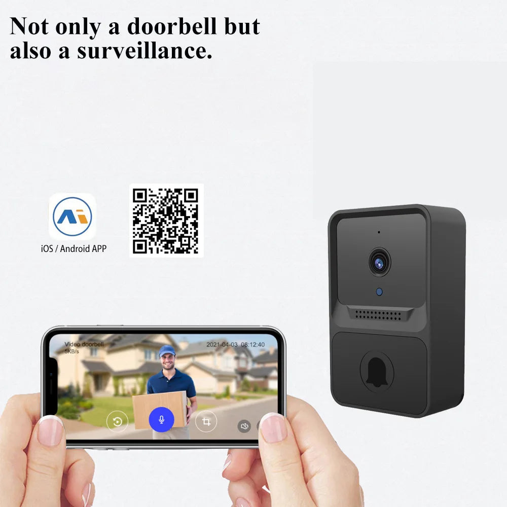 Wireless Doorbell WiFi Outdoor HD Camera Security Door Bell Night Vision Video Intercom Voice Change For Home Monitor Door Phone Oasis Select