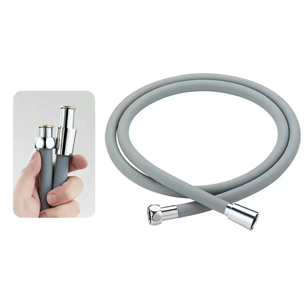 1.5/2M Silicone Flexible Shower Hose Anti-Winding Soft With Skin Touch Extension High Pressure Pipe Explosion Proof Oasis Select 2M Grey