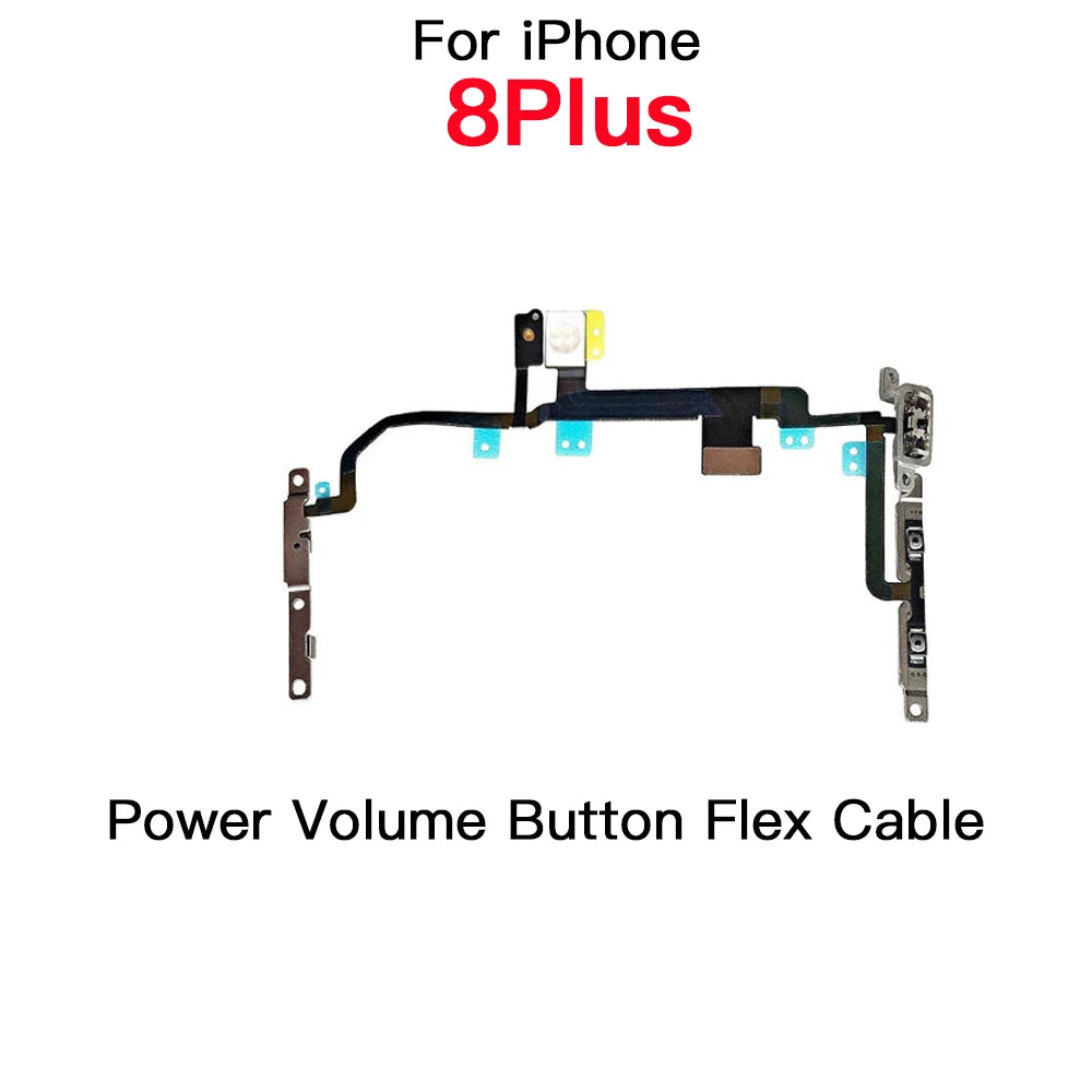 iPhone 7–11 Pro Max Power & Volume Flex Cable with LED Flash