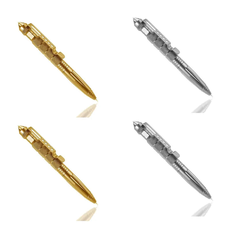 1/2/3/4pcs Multi Functional Tactical Pen High Quality Aluminum Anti Skid Portable Self Pen Steel Glass Breaker Survival Tool Oasis Select 4pcs mix 1