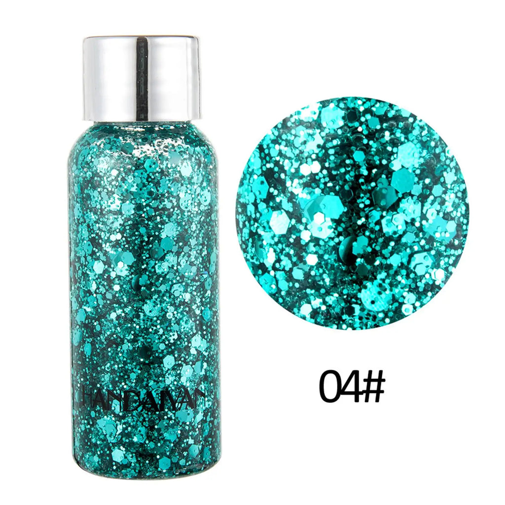 Glitter Body Lotion Diamond Glitter Gel Cream Eye Nail Hair Body Face Glitter Gel Lasting Sparkling Lotion Party Glitter Shimmer Oasis Select D