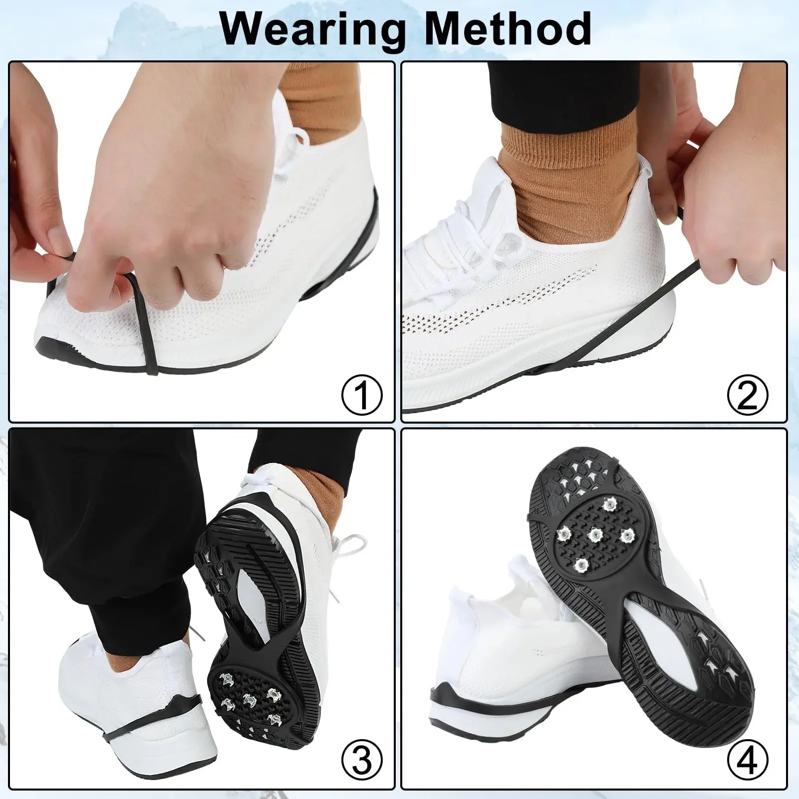 Ice Grip Shoe Covers | Non-Slip Snow Spikes – 10 Pairs