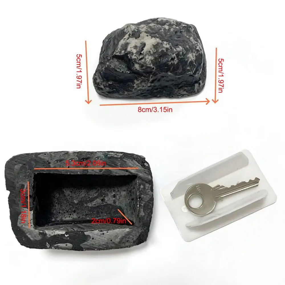 Key Rock Outdoor Spare Garden Key Box Rock Hidden Hide In Stone Security Safe Storage Hiding Containers Hidden Key Holder Box Oasis Select 1PC