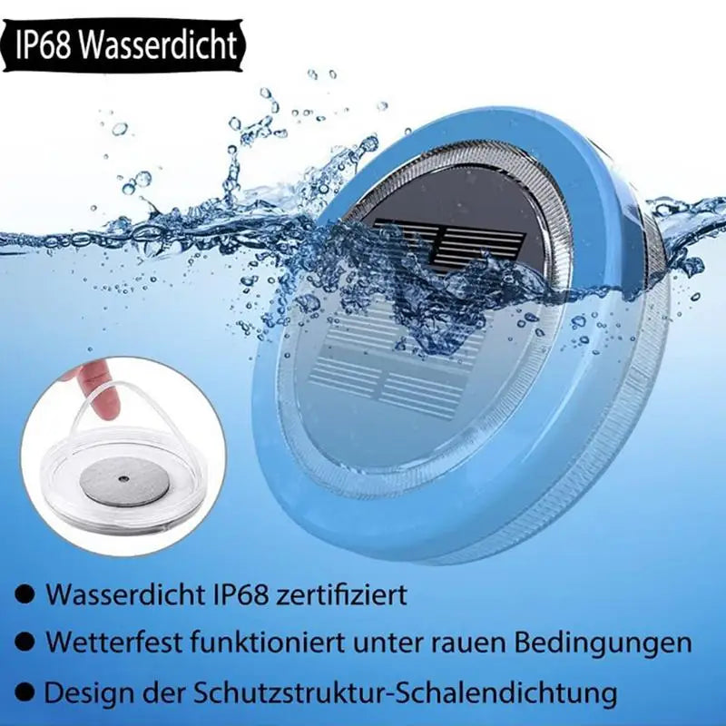 Solar Swimming Pool Lights Ip68 LED Pool Lights That Float & Glow Waterproof Long Lasting Outdoor Light up Pool Light for Garden Oasis Select