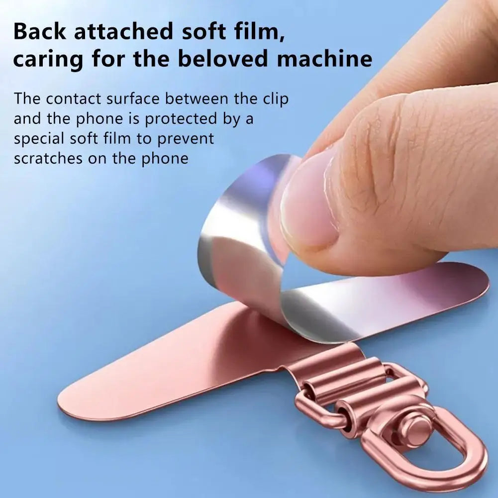 360° Rotatable Steel Phone Lanyard Tether Tab | Anti-Lost Patch