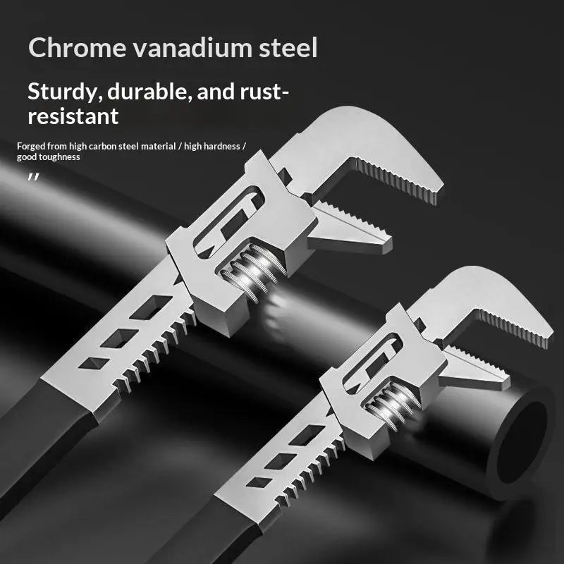 1pc F-type Right Angle Wrench Adjustable Spanner Pipe Wrenches Wide Jaw Opening Wrench F Type Wrench Movable Oasis Select