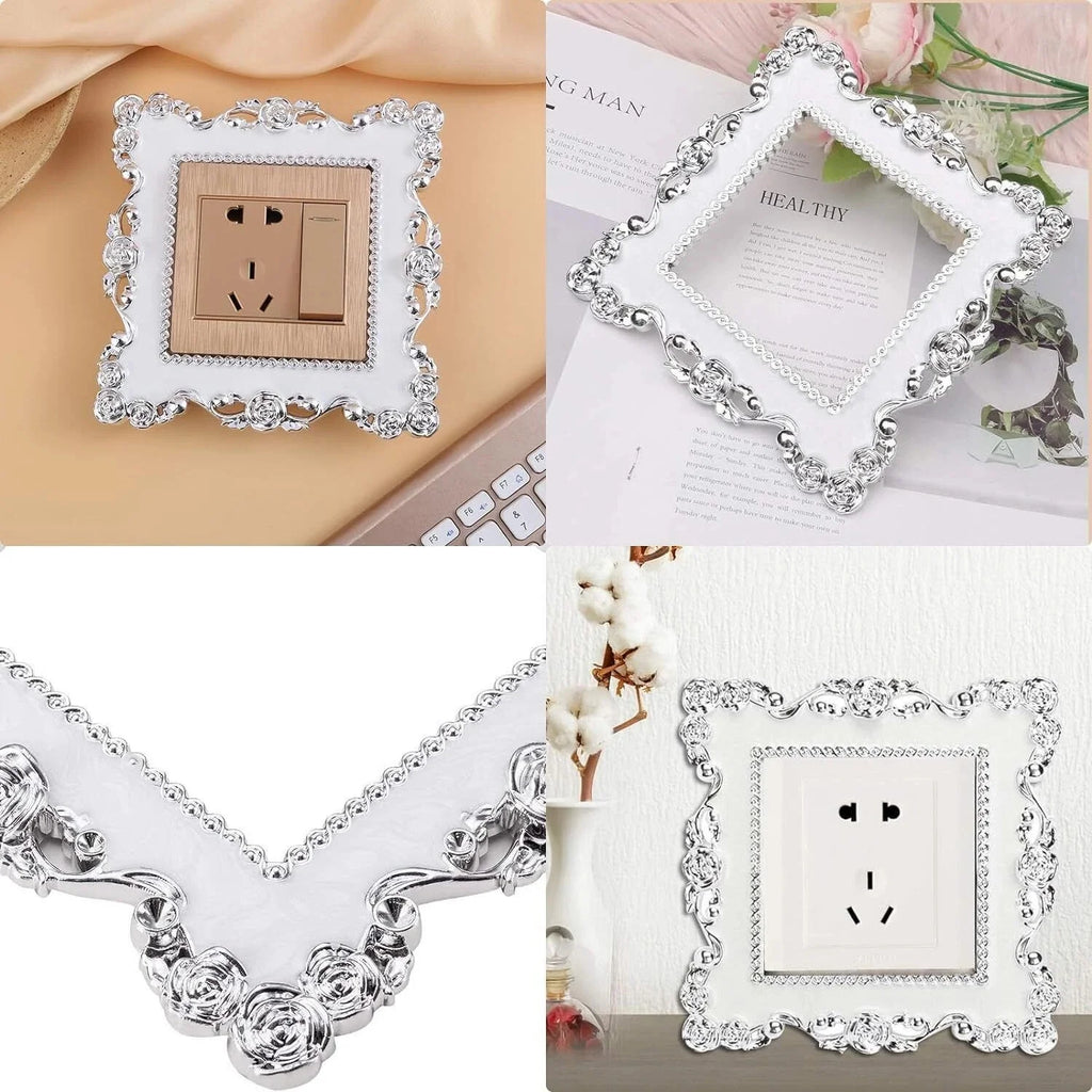 New Resin Single And Double Light Switch Surround Socket Fingerboard Cover Switch Sticker Paper Home Decoration Wall Sticker Oasis Select