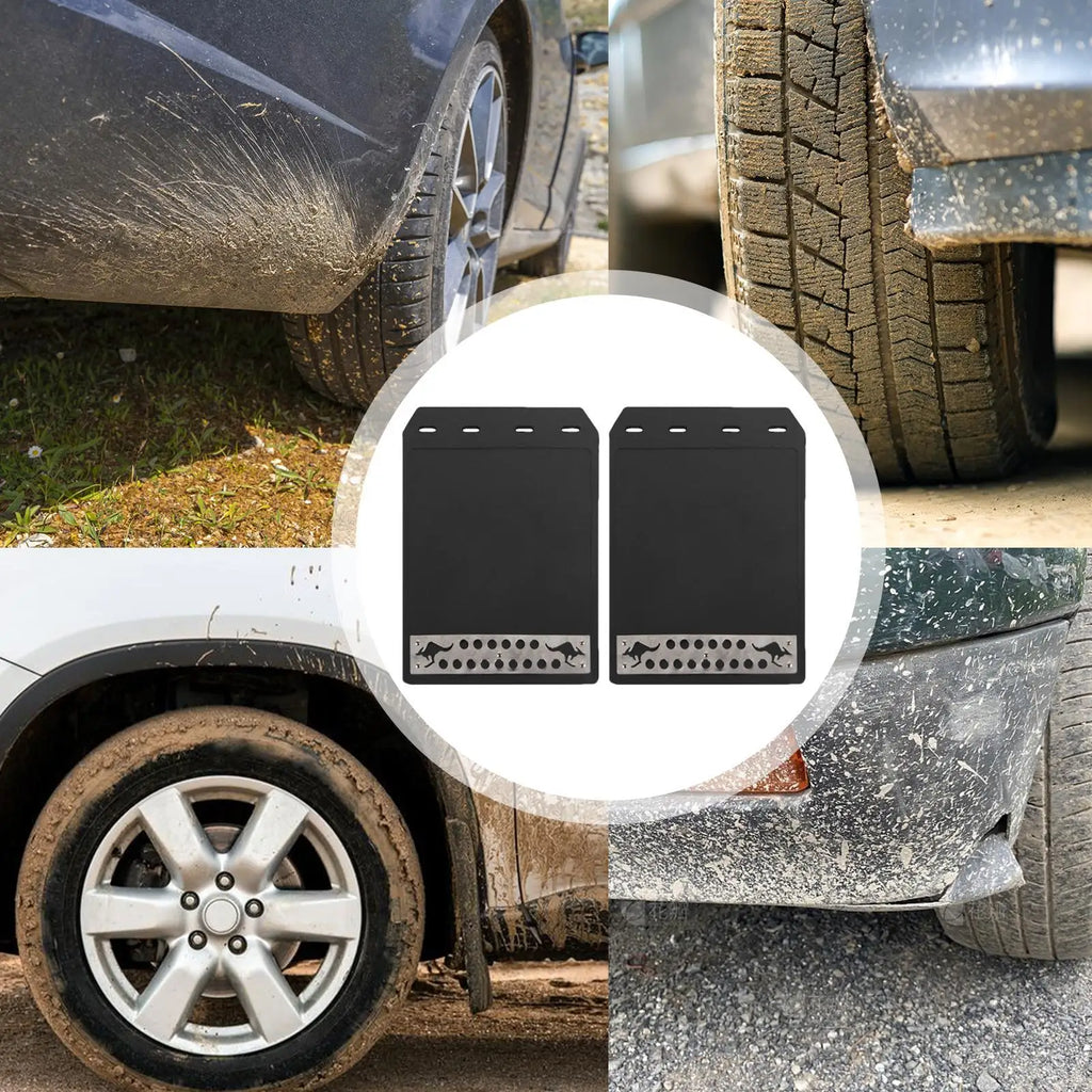 2-Piece Car Mudguard Mud Flaps Heat-Resistant Car Splash Guards Trucks Mud Guards Waterproof Rear Mud Flaps Vehicle Protection Oasis Select