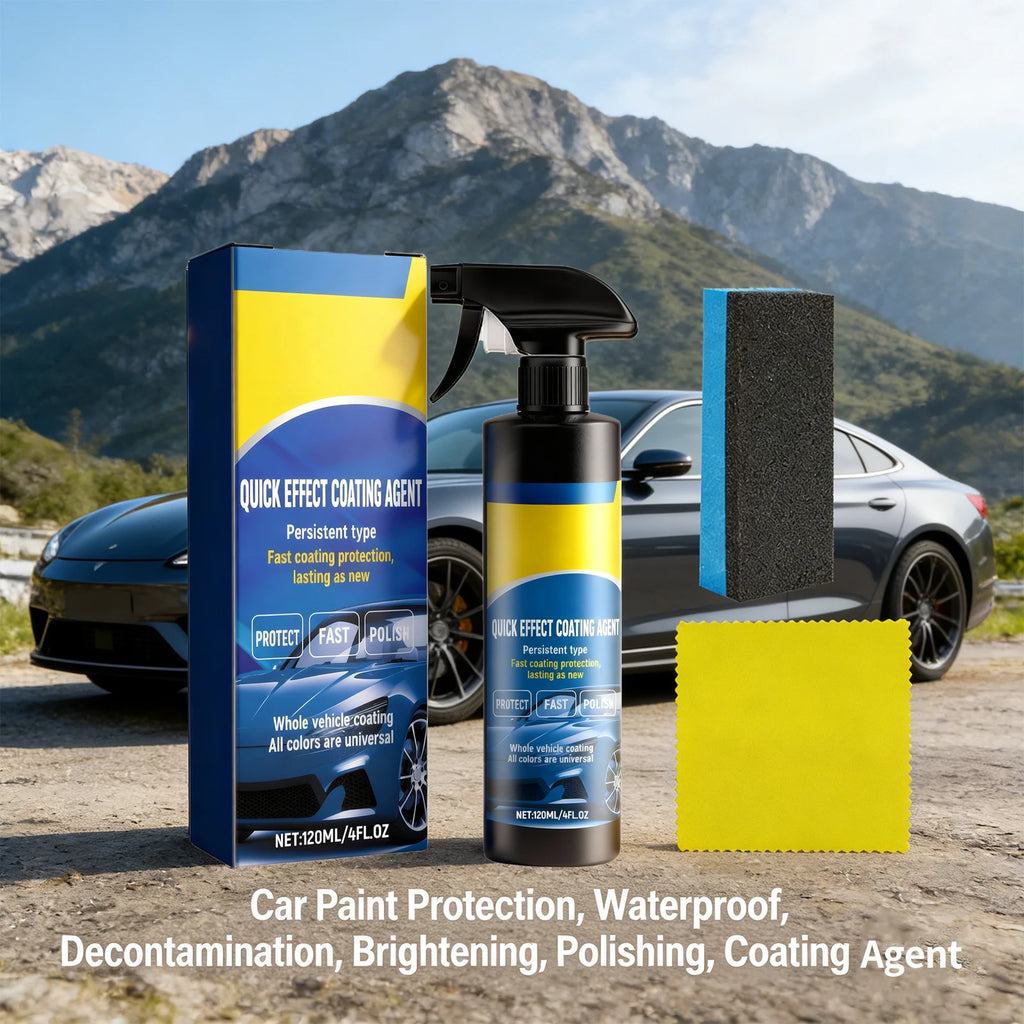 Coating Agent Waterproof Anti-Fouling Descaling Brightening Polishing Protection Car Paint Coating Agent with Sponge and Cloth Oasis Select