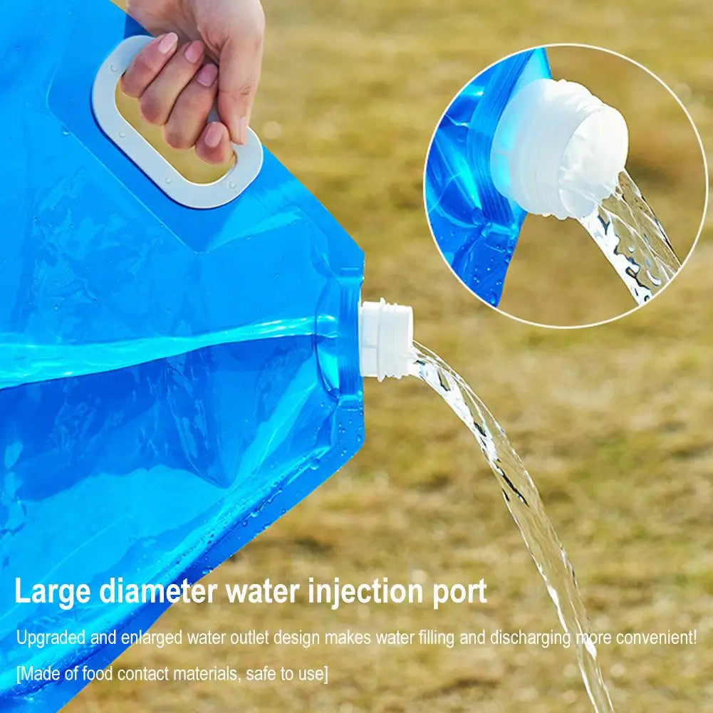 5/10L Portable Camping Water Bag Foldable Drinking Water Bucket Large Capacity Water Container For Outdoor Travel Lightweight Oasis Select