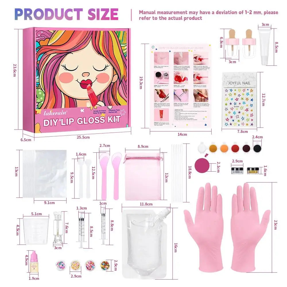 Kids DIY Lip Gloss Making Kit Creative Fun Makeup Set With Multiple Colors Easy To Use Tools Perfect Gift For Children Oasis Select