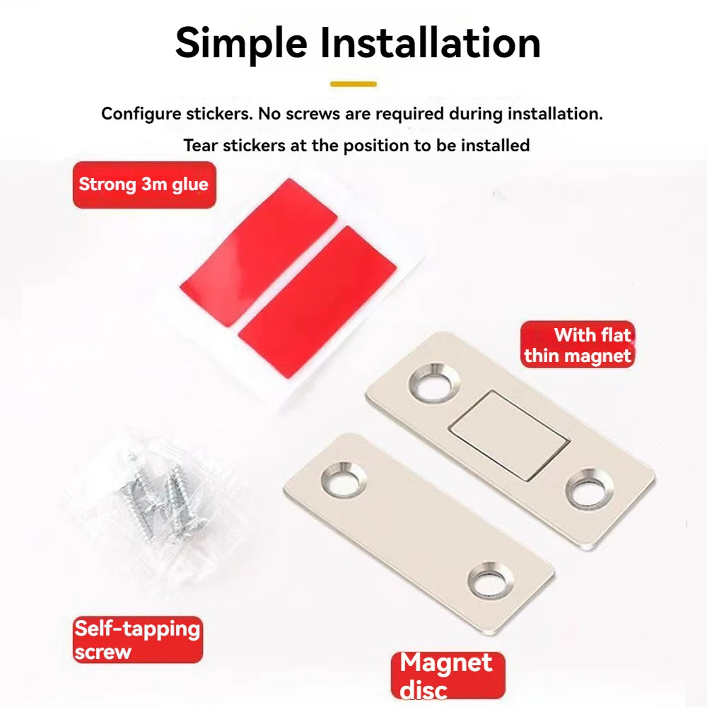 New Magnetic Cabinet Catches Ultra-Thin Door Magnets Stops Invisible Adhesive Drawer Catch Kitchen Closet Door Closer Soft-Catch Oasis Select