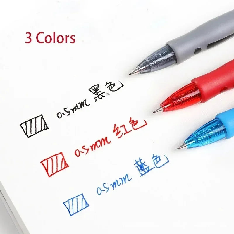 6/12pcs Retractable Gel Pens Set Black/Red/Blue Ink Ballpoint for Writing Refills Office Accessories School Supplies Stationery Oasis Select