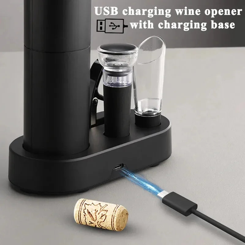 Electric Wine Opener – Rechargeable Automatic Corkscrew Set