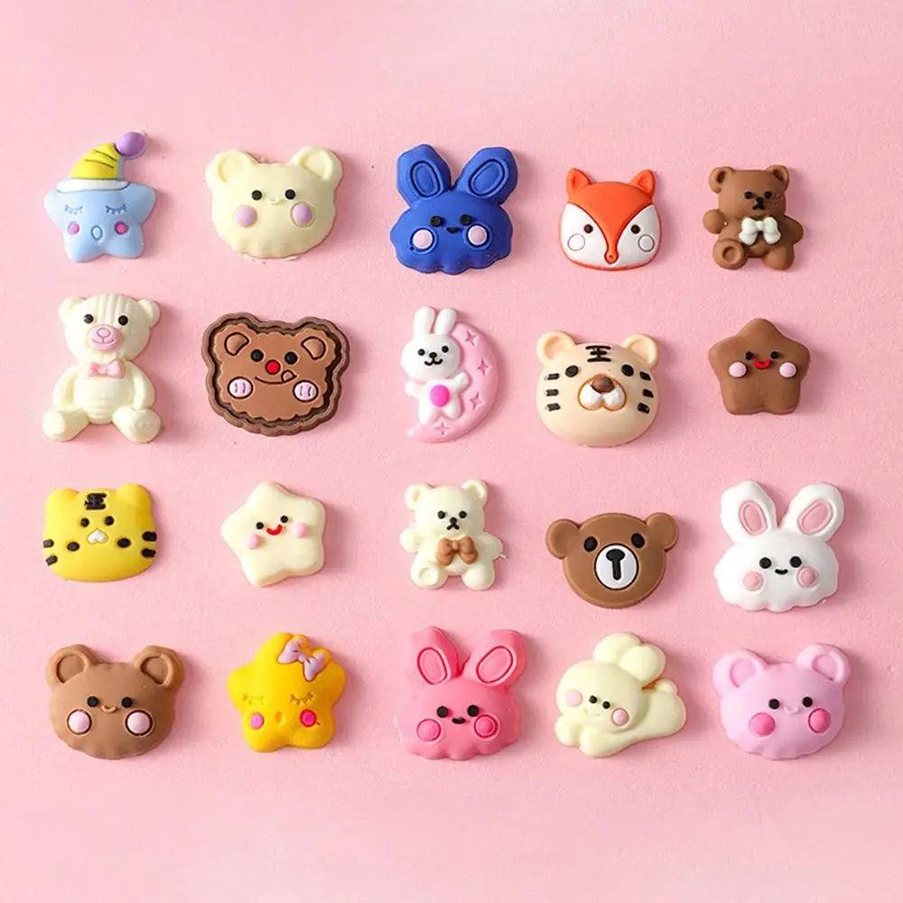 4Pcs/Pack Water Cup Stickers New DIY Decoration 3D Cartoon Sticker Refrigerator Phone Case Decoration Hard Resin Soft Rubber Oasis Select