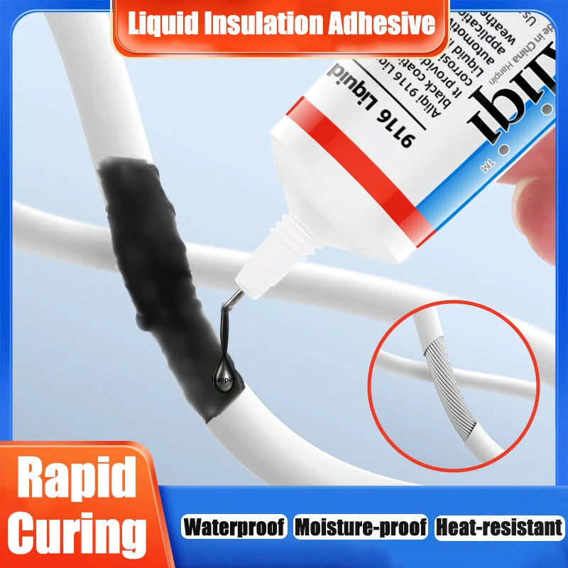 15/60ML Liquid Glue Electrical Insulation Paste Wire Cable Coat Fix Line Glue Home Electric Line Repair Insulation Sealant Oasis Select