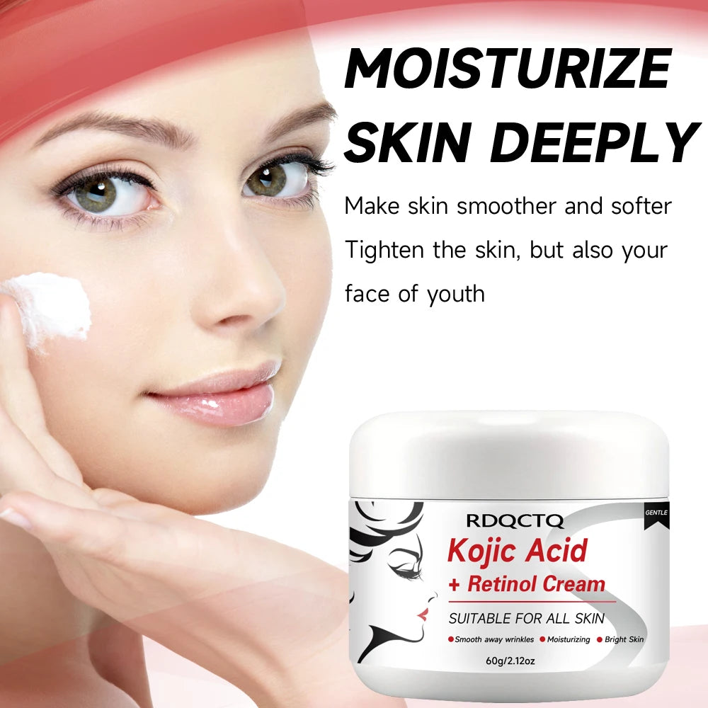 Kojic Acid & Retinol Face Cream: Gentle Hydration for Smooth, Radiant Skin – Daily Moisturizer for All Skin Types 30/60g Oasis Select