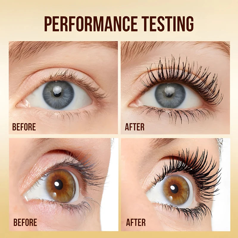 O'CHEAL Gold Mascara Balck Mascara 3D Silk Thick Curly Lengthen Eyelashes Quick-Dry Not Easy To Smudge Long-lasting Waterproof Oasis Select