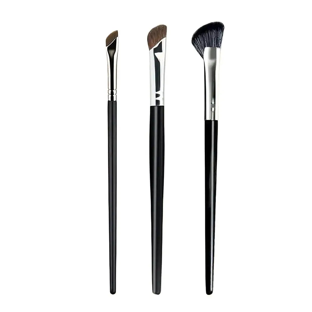 3-Piece Nose Contour Brush Set – Shadow, Sculpting & Concealer Makeup Brush Set Oasis Select 3ppcs kit