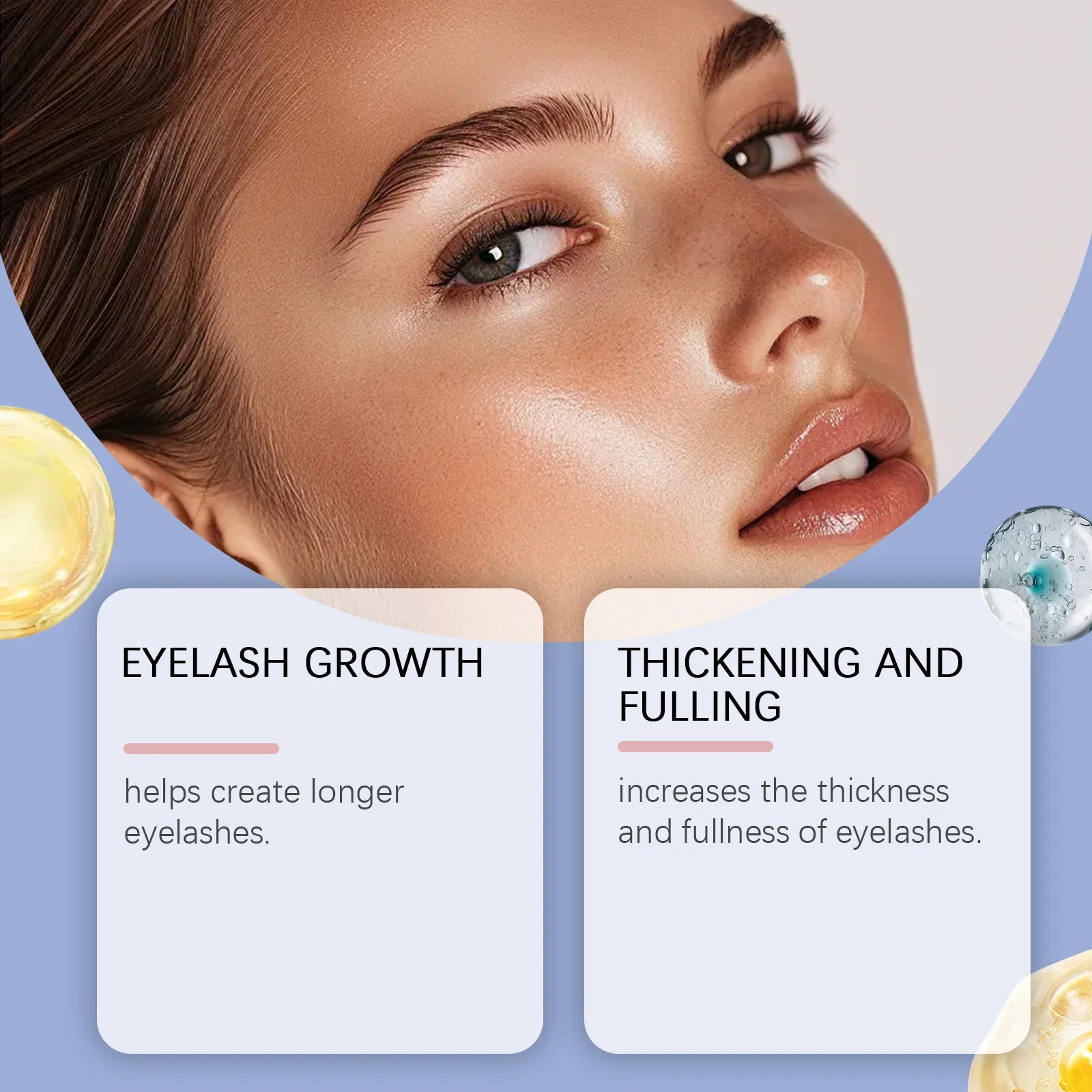 Fast Eyelash Growth Serum Natural Nourish Lengthen Thicken Curl Eyelash Enlarge Charming Eyes Vitamin E Eye Care Lashes Essence Oasis Select