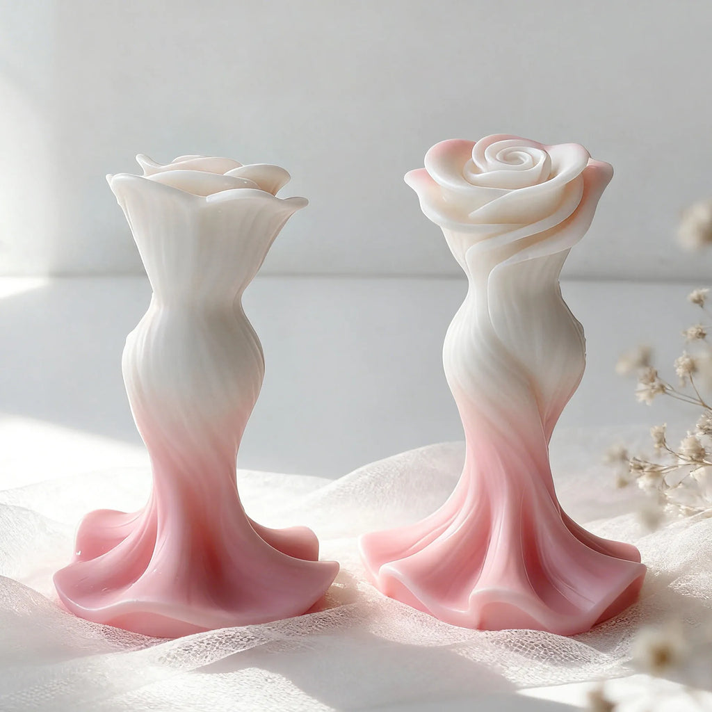 Flower Candle Mold Exquisite Aromatherapy Candle Mold 3d Rose Silicone Mold Heat-Resistant For Diy Candle Making Handmade Gifts Oasis Select