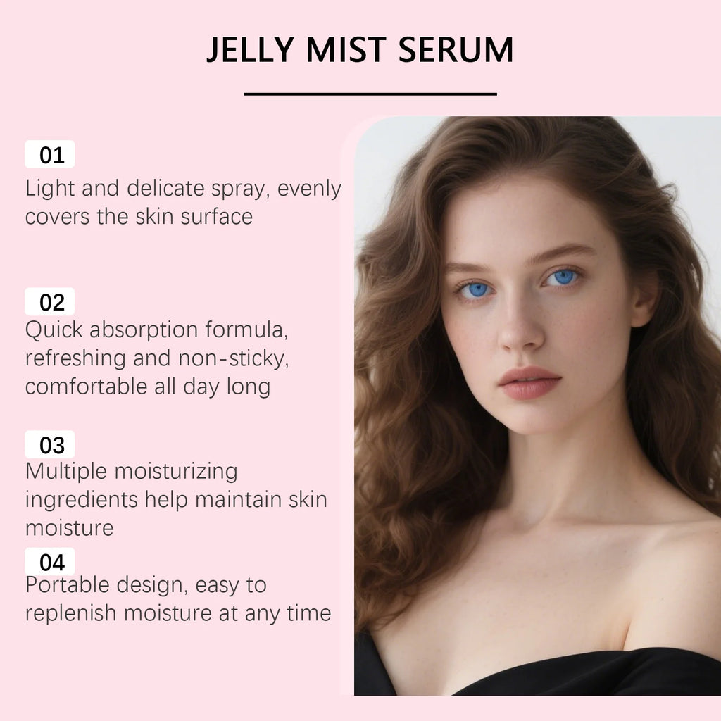 Jelly Mist Serum Collagen Brightening Essence Spray Facial Moisturizing Soothing Delicate Skin Improve Drying Skin Care Oasis Select