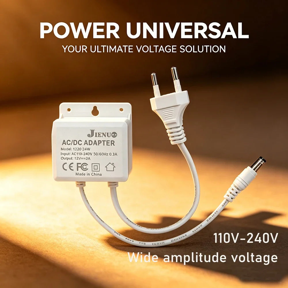 DC 12V 2A Power Adapter Supply EU Charger Converter Universal for CCTV Security Surveillance Camera AHD LED Light Router Robot Oasis Select