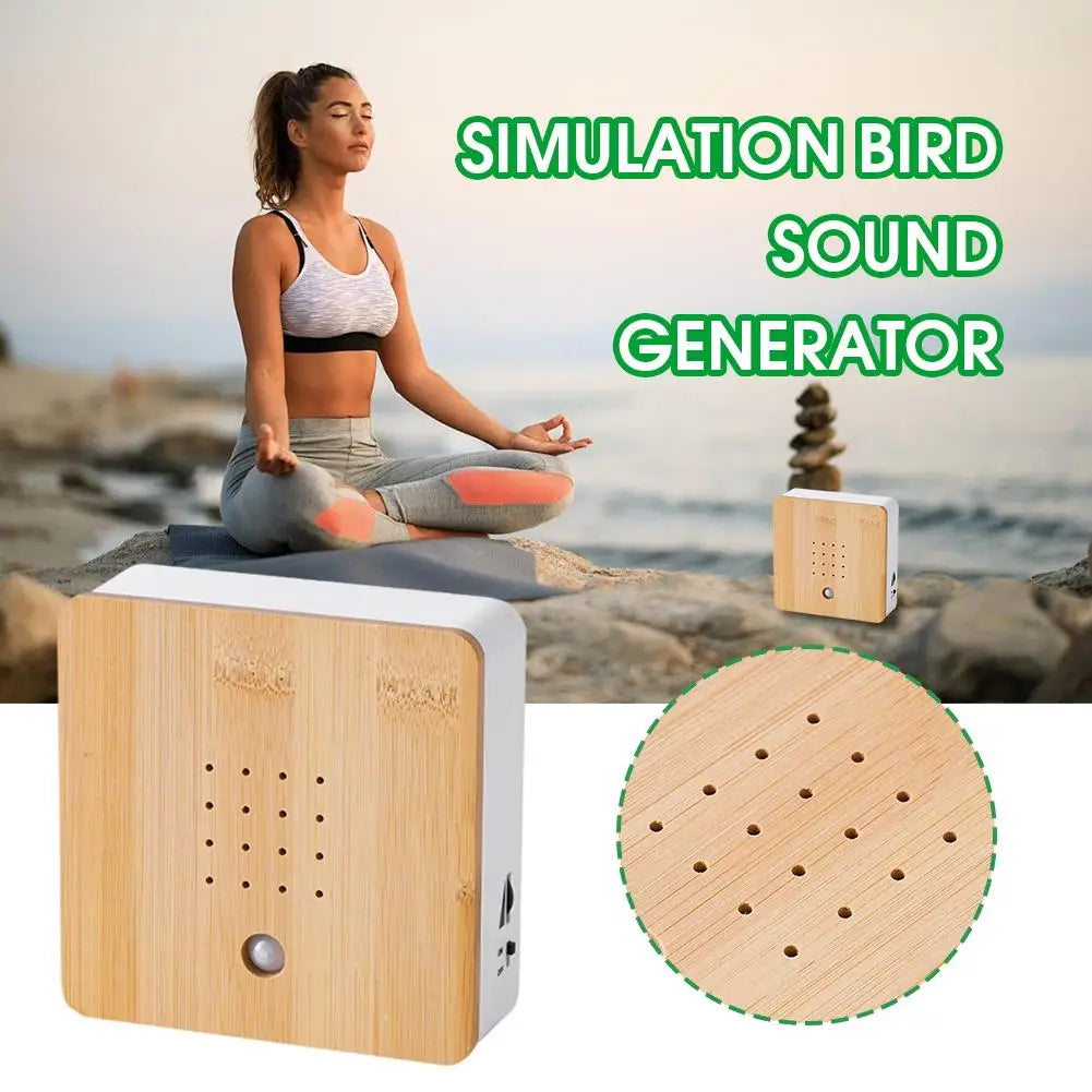 2025 Portable Chirping Sound Box Clear Mini Smart Animal Noise Machine Simulation Automatic Motion Sensor Fireplace Oasis Select
