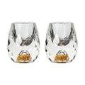 2/6pcs Luxurious Crystal Golden Mountain Shot Glass, Exquisite Handcrafted Spirits Glasses for Whiskey, Vodka & Home Bar Decor Oasis Select 2Pcs <50ml