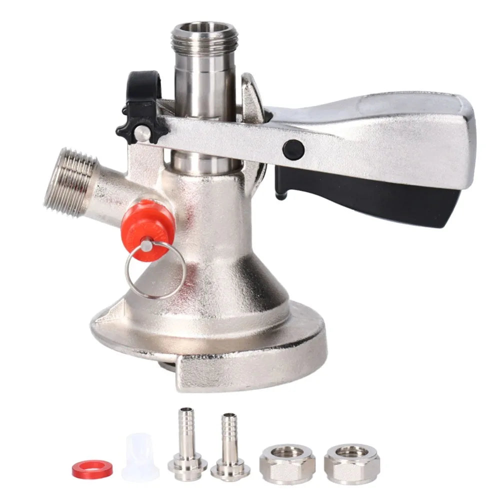 7-Piece G5/8 A-Type Keg Coupler with Relief Valve | Stainless Steel