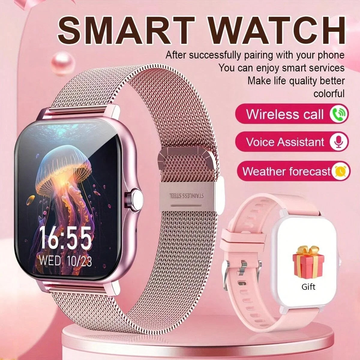 LOMAXFR Smart Watch – Bluetooth Calling, Fitness & Music