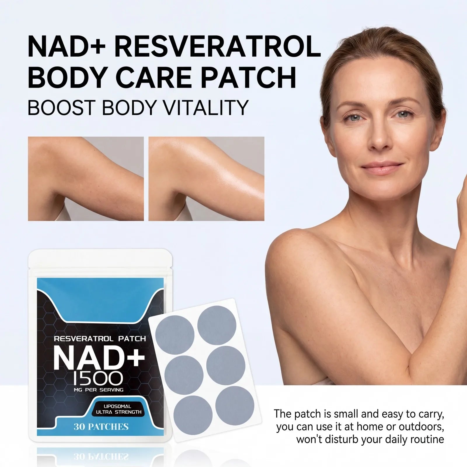 Body Care Patch Moisturizing Skin Patch Hydrating Body Sticker Gentle Soothing Daily Nourishing Soft Skin Care Patch 30 Patches Oasis Select