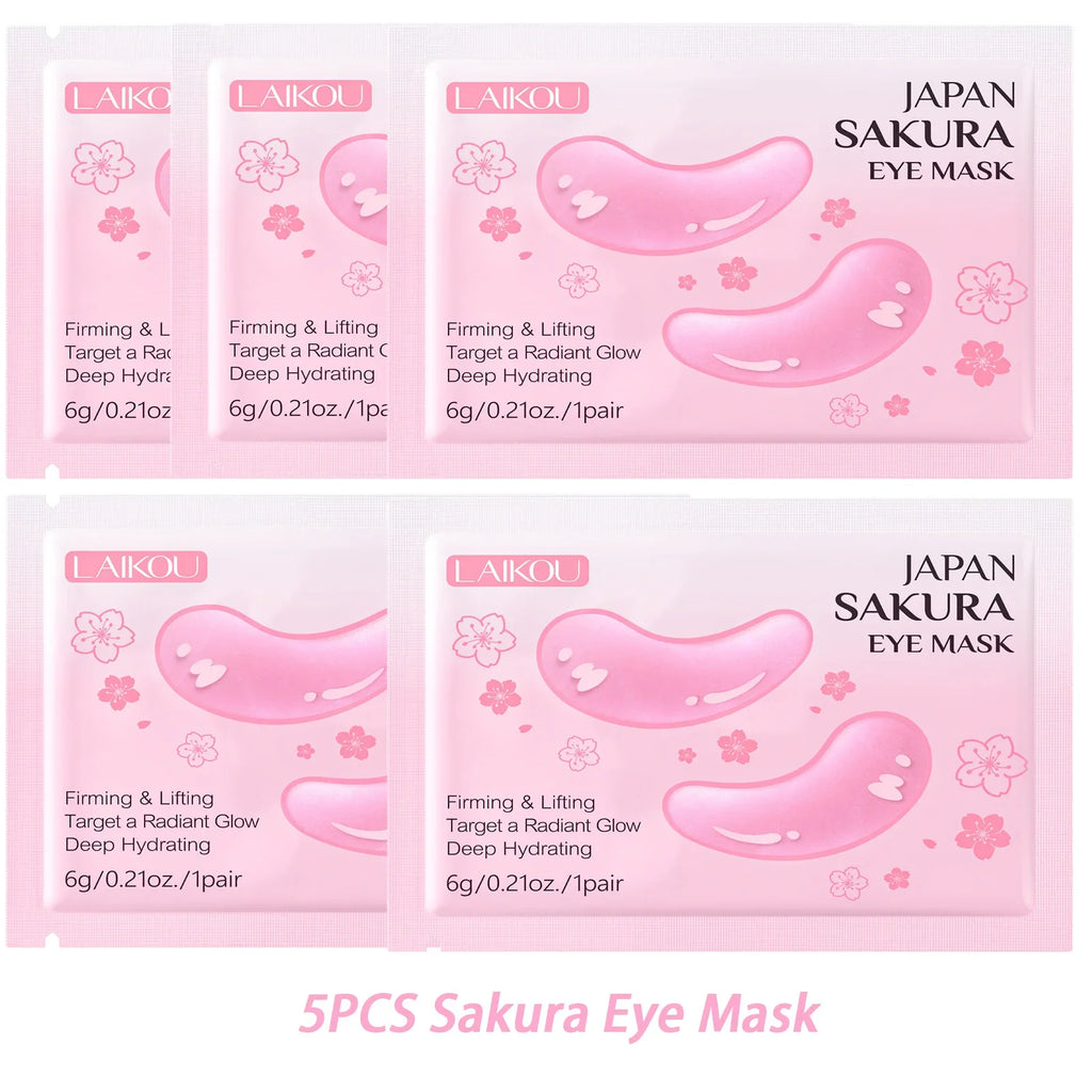LAIKOU Sakura Eye Mask – Hydrating Under Eye Patches Under Eye Patches Oasis Select 5 PCS
