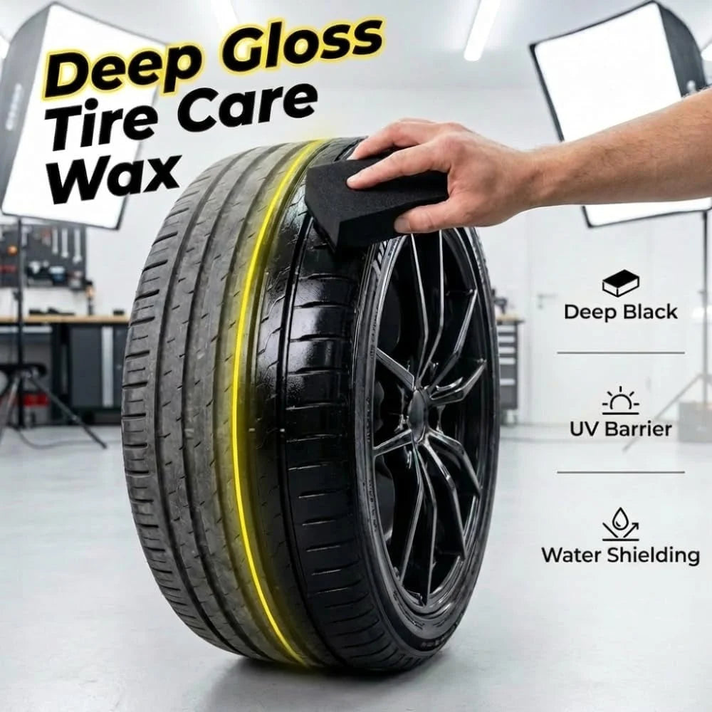Shiny Black Tire Renovator, Tire Shine & Restorer for Tires, Plastic, Rubber, Vinyl, Long Lasting UV Protection, Prevents Drying Oasis Select