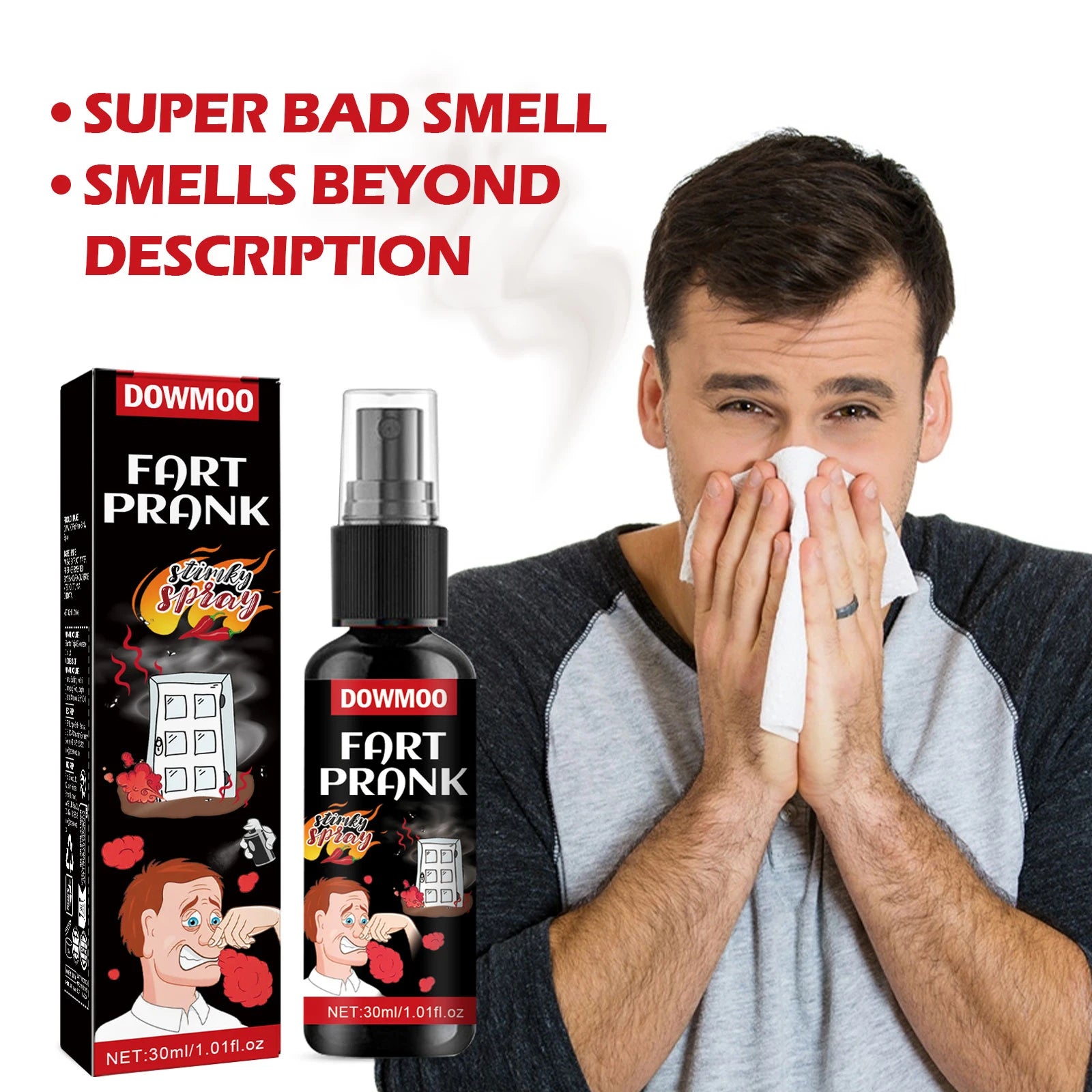 Extreme Stinky Prank Spray Fart Smell Gag Gift For April Fools Day Jokes Party Tricks Portable Funny Novelty Realistic Odor Oasis Select
