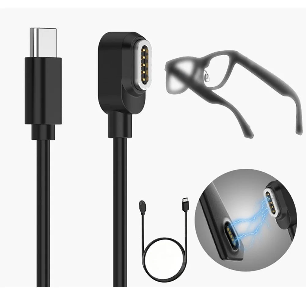 Magnetic Charging Cable For Rokid AI Smart Glasses 1M TPE Design Magnetic Charging Line Smart Glasses Replacement Accessories Oasis Select