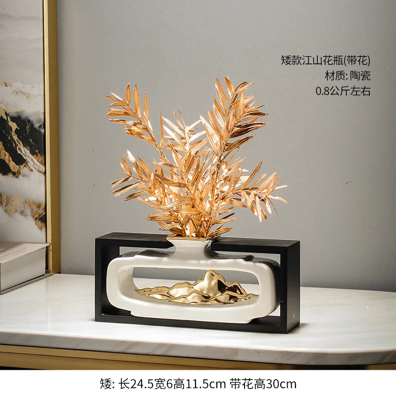 New Chinese Home Living Room Rockery Light Luxury Decoration Porch TV Cabinet Wine Cabinet Creative Fortune Adornment Oasis Select C