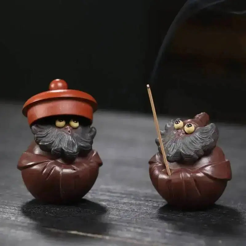 Purple Clay Tea Pet Wealth Brings Fortune Tea Ceremony Incense Holder Lid Accessories Tea Table Tea Play Can Oasis Select