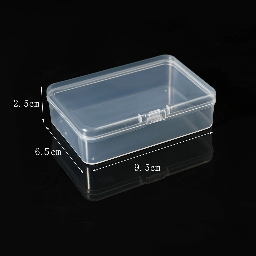 3Pcs Transparent Lidded Storage Box Small Organizer Case for Stationery Cosmetics Jewelry and Sundries Storage Containers Oasis Select 3Pcs