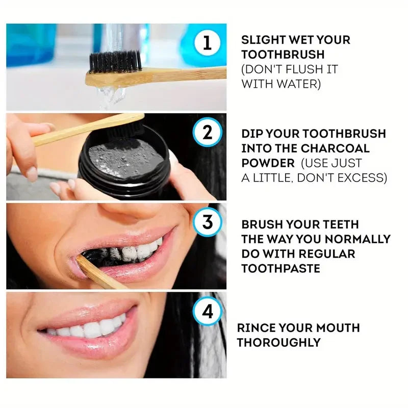 Bamboo Charcoal Teeth Whitening Powder – Natural, 50g Teeth Whitening Powder Oasis Select