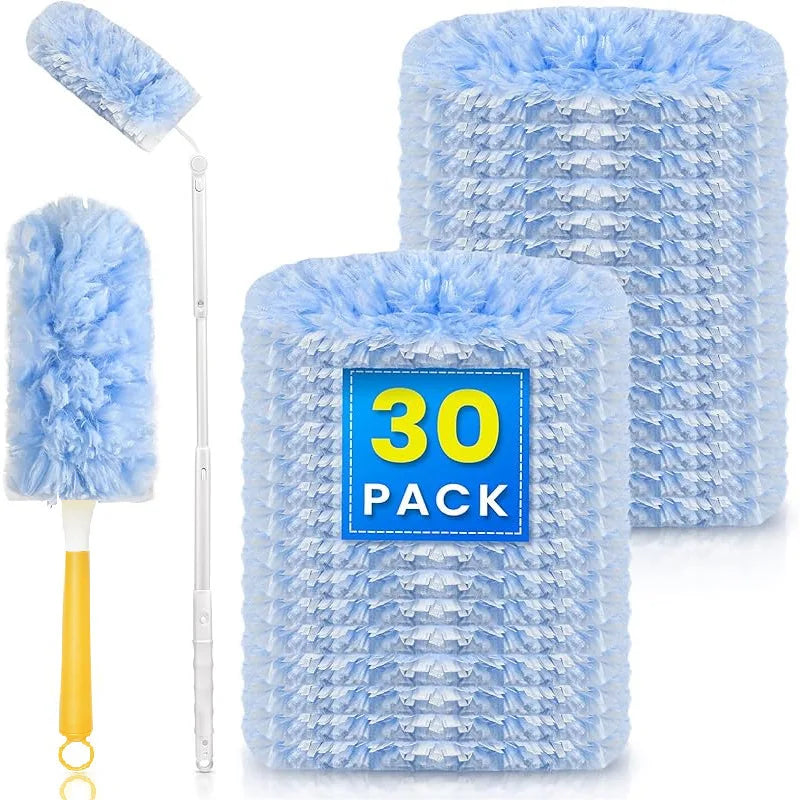 Swiffer Duster Refills 10-Pack, Compatible with Swiffer 360 Duster Handle, Unscented Feather Dusting Refills for Multisurface Cl Oasis Select 30pcs Handle