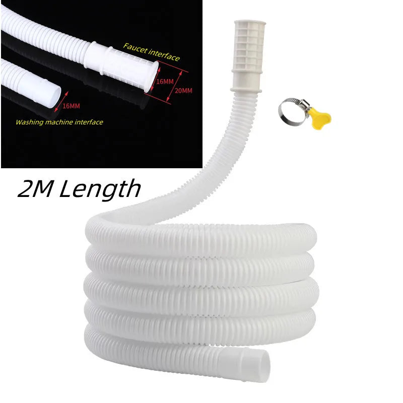 1-4M Washing Machine Draining Hose Plastic Tube Pipe Extension Drainpipe for Air Conditioner Kitchen Faucet Accessories Oasis Select 2M